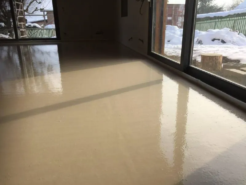 Chape liquide finition hiver neige